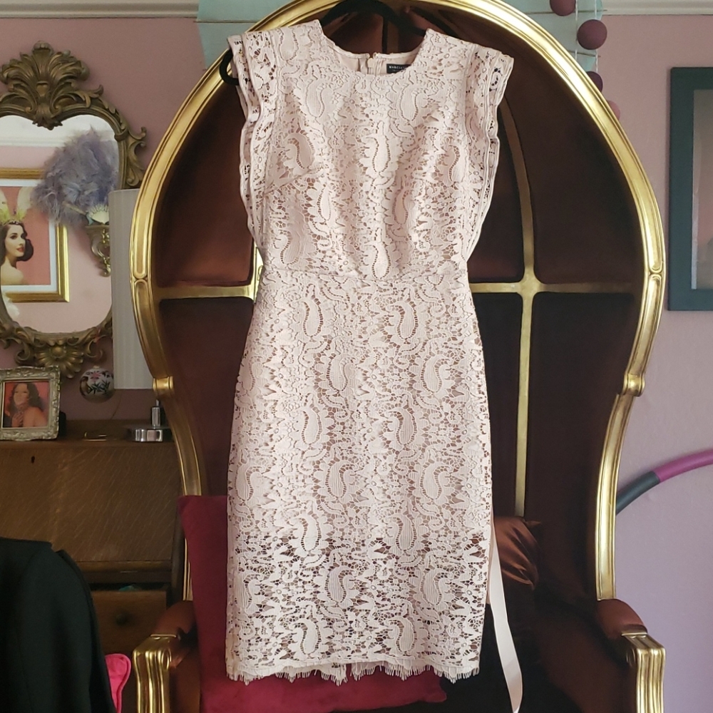 NWT Pink Blush Lace Marciano Dress size 4